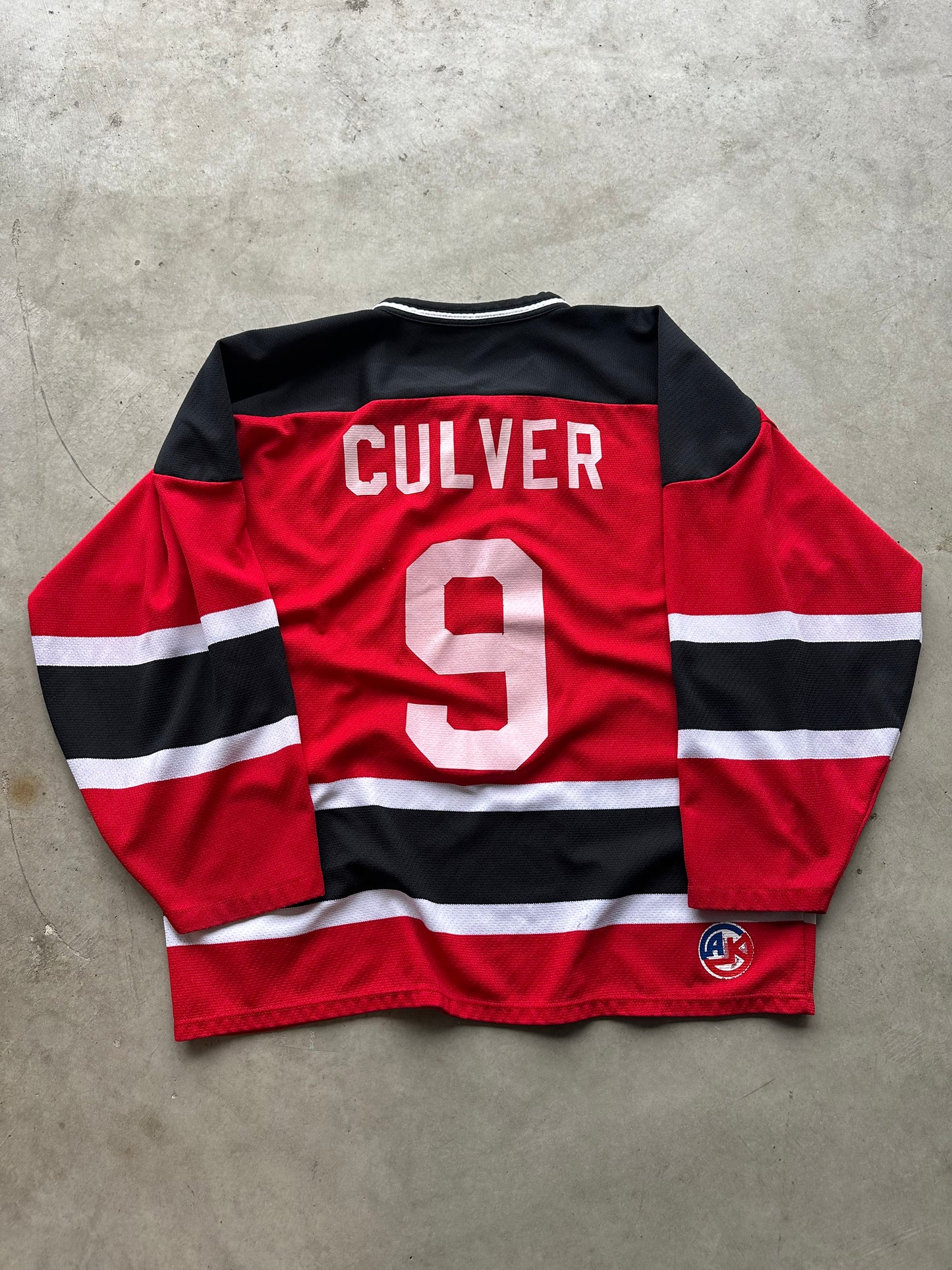 Red Script Hockey Jersey