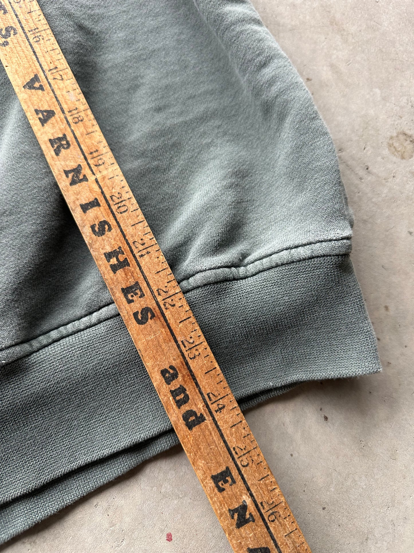 Army Green Thrashed Crewneck - Size L