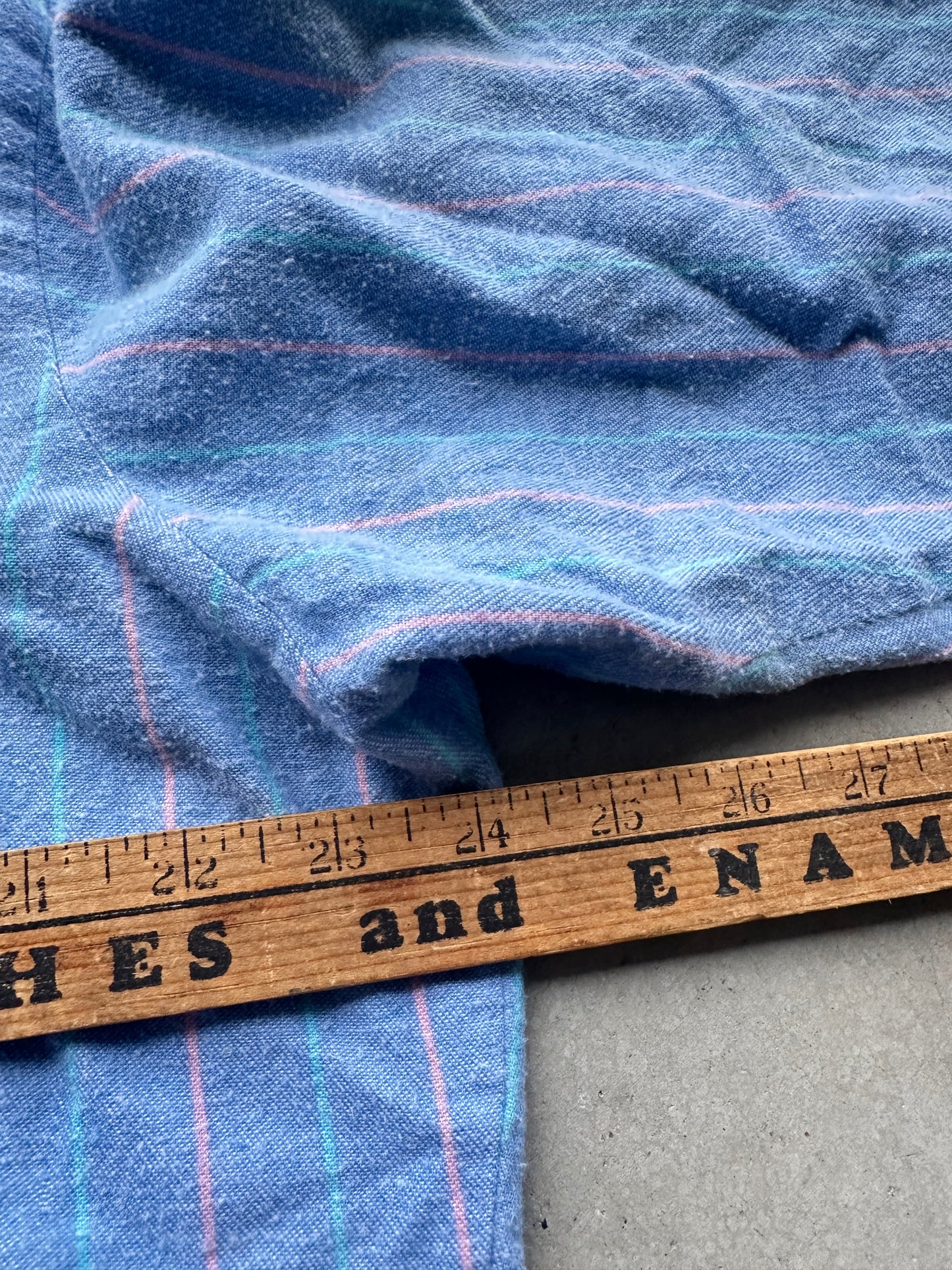 Blue Script Flannel