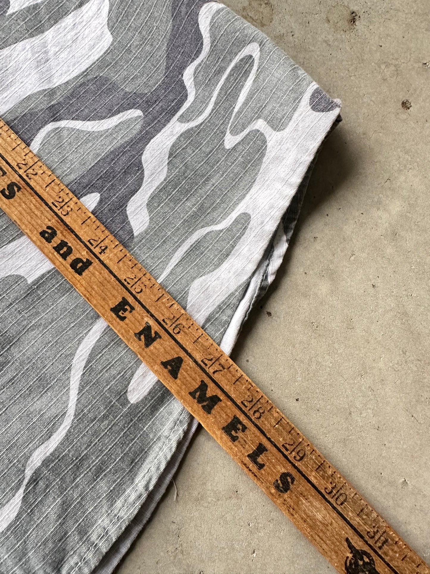 Snow Camo Script Button Up