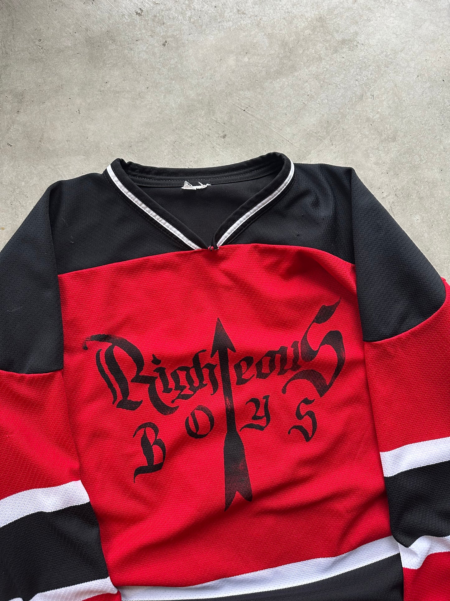 Red Script Hockey Jersey