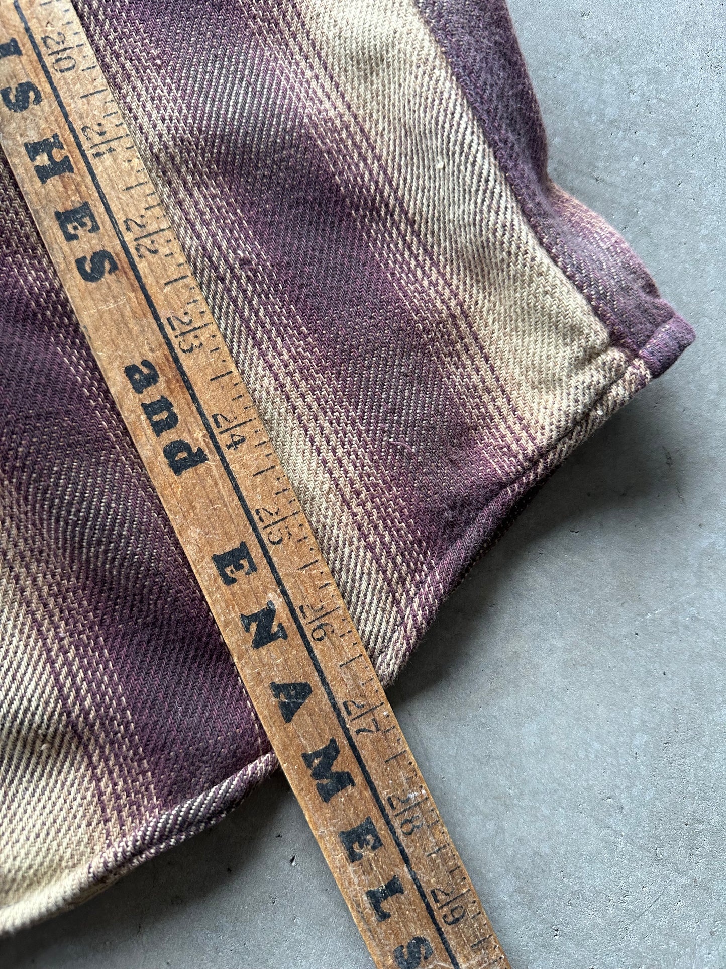 Plaid Script Button Up - Size M