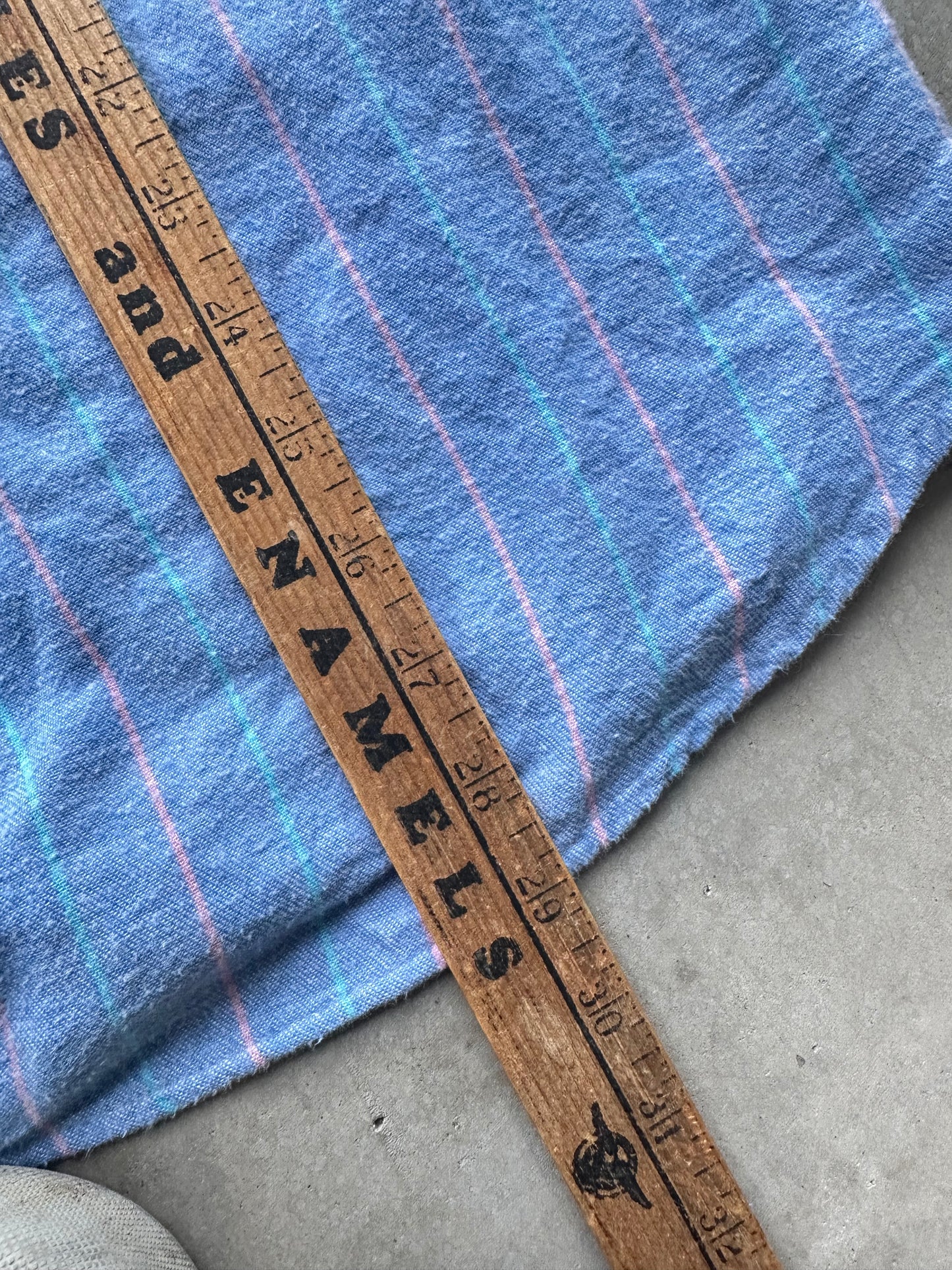Blue Script Flannel