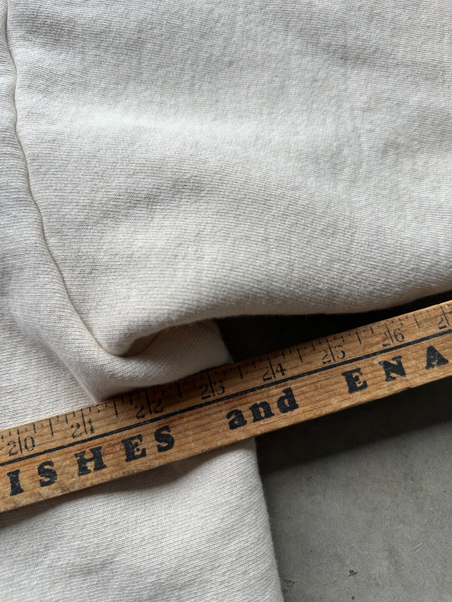 Cream/Green Script Zip Up Hoodie - Size XL