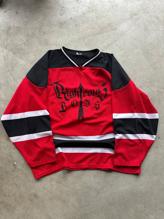 Red Script Hockey Jersey
