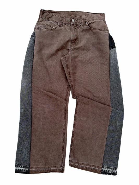 BROWN EXTRA BAGGY DENIM