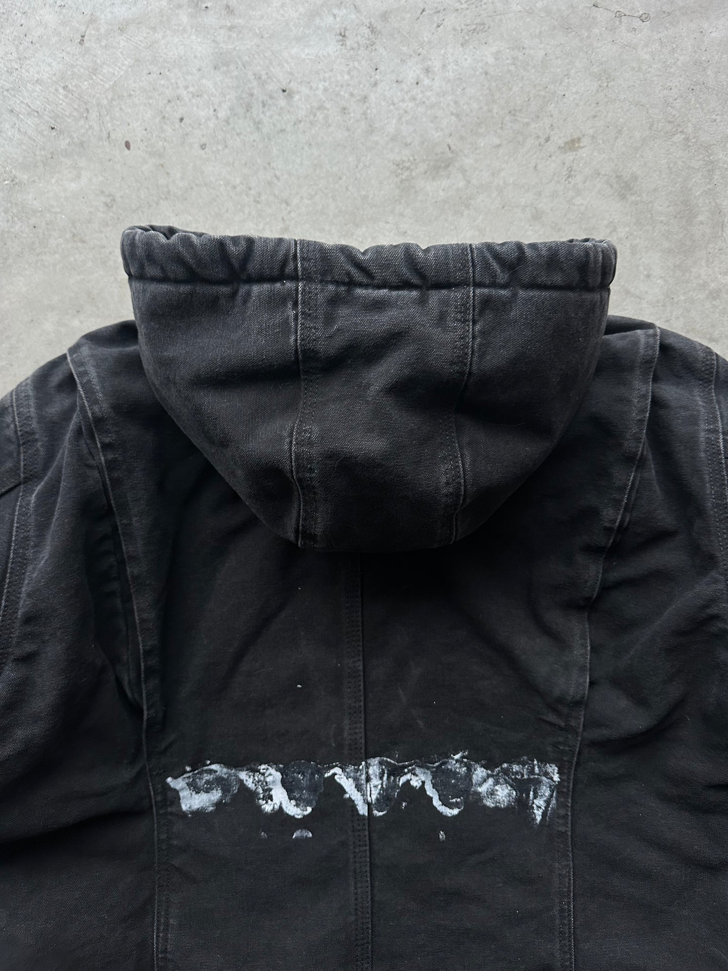 Vintage Black Reworked Hooded Detroit Style Carhartt Jacket