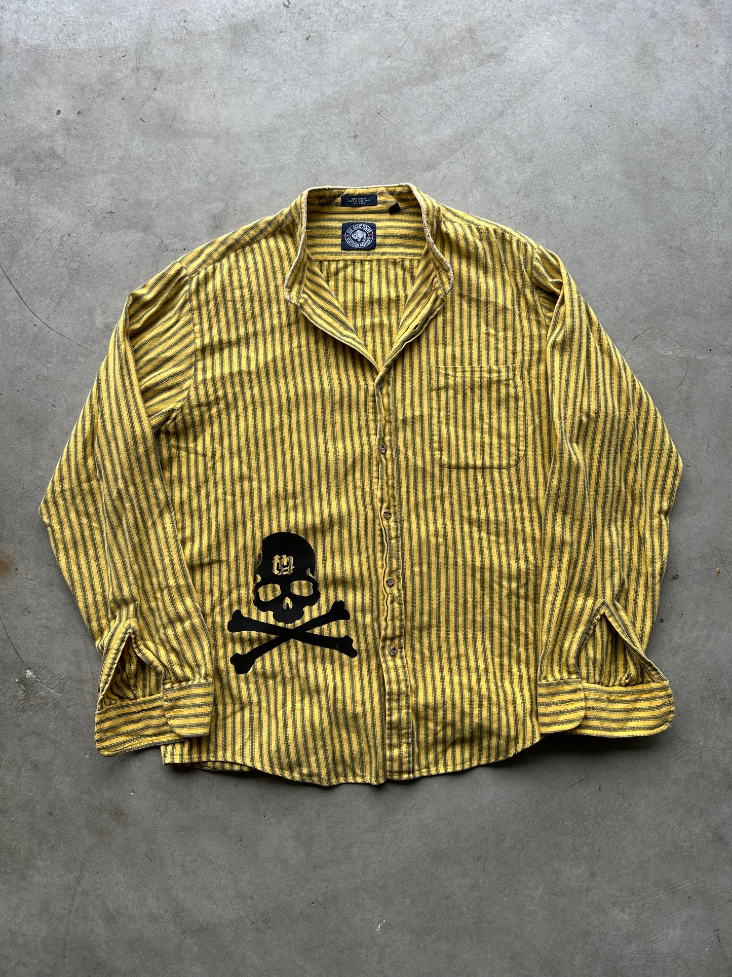 Yellow Crossbones Flannel - Size L