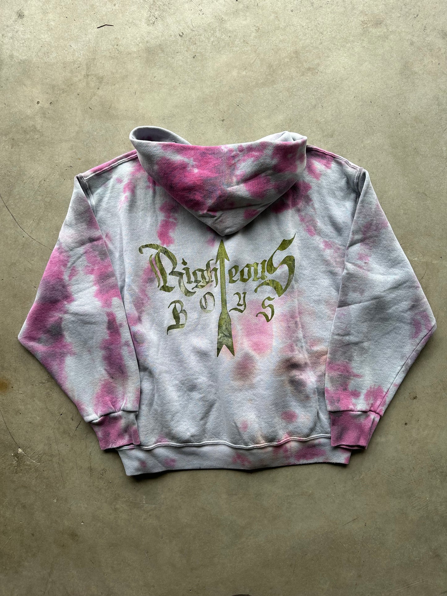 Tie Dye Script Russell Hoodie - Size L