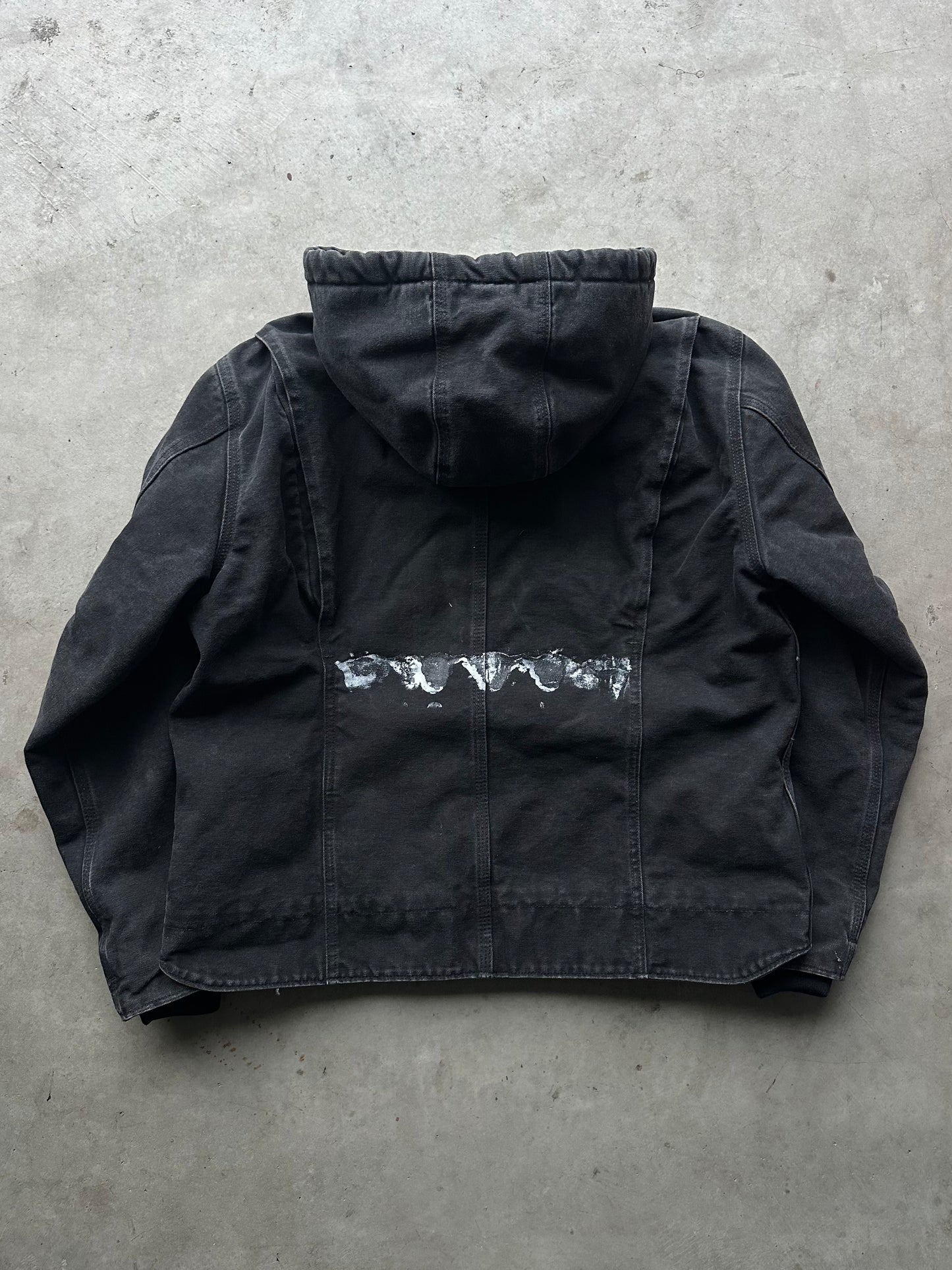 Vintage Black Reworked Hooded Detroit Style Carhartt Jacket