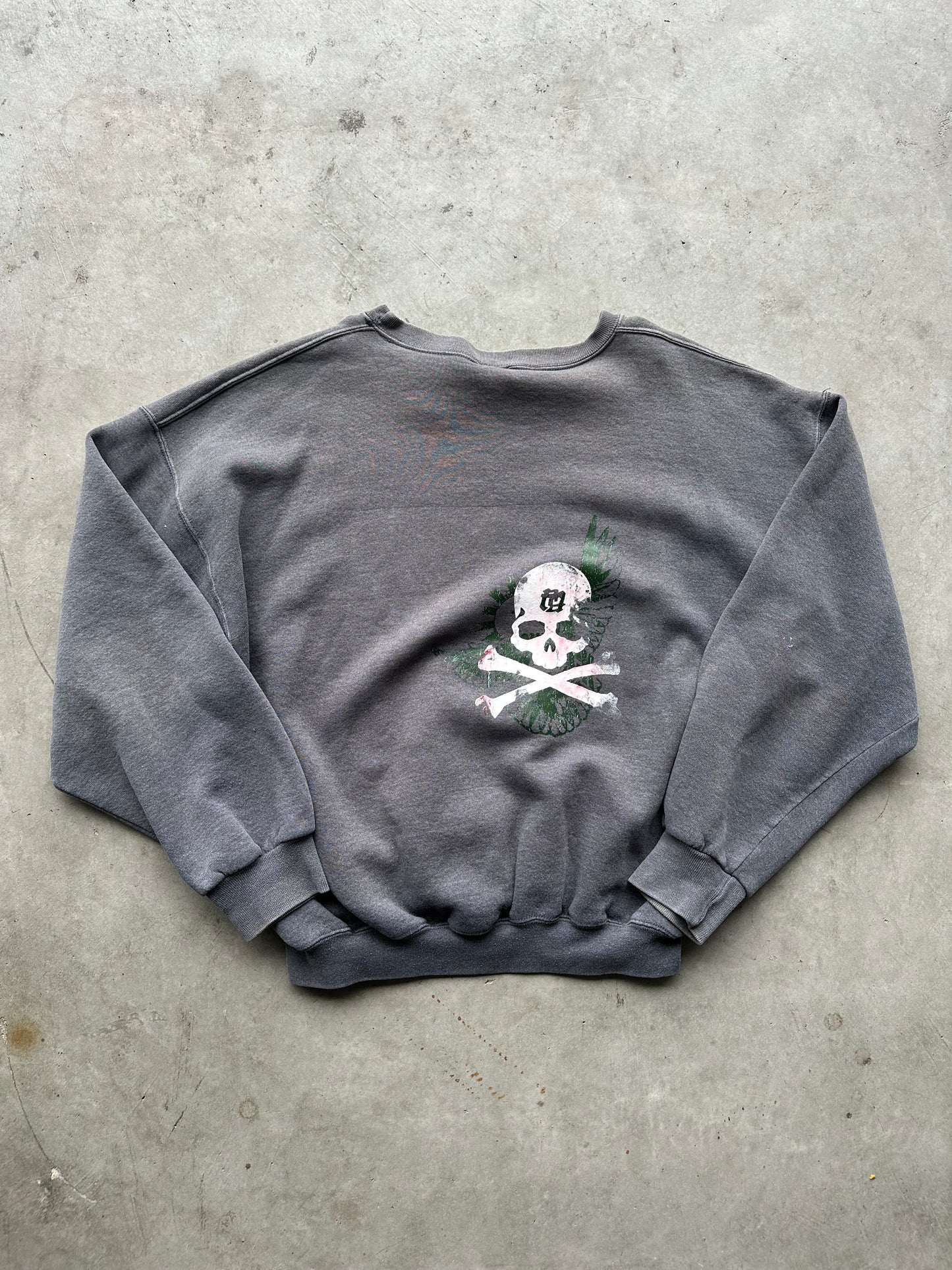 Grey Russell Crossbones Crewneck - Size XL
